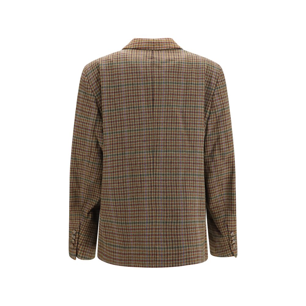 Ganni Brown Recycled Wool Women's Blazer