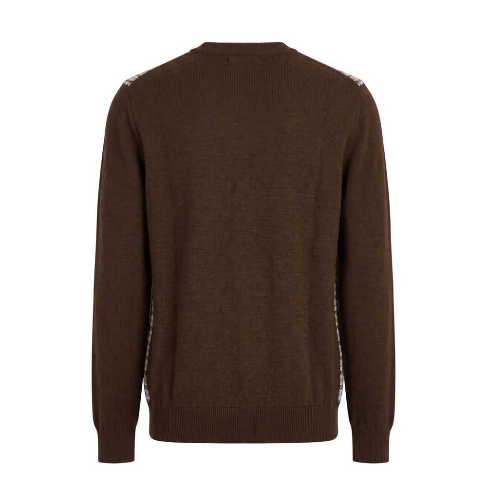 Roberto Pepe Luxury Brown Wool Men Men's Sweater