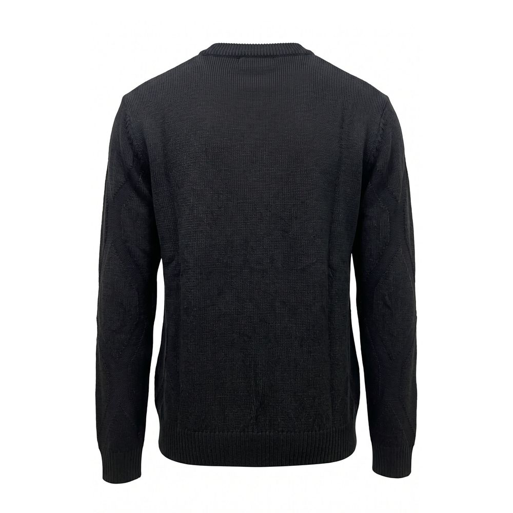 Roberto Pepe Luxury Black Wool Men Men's Sweater