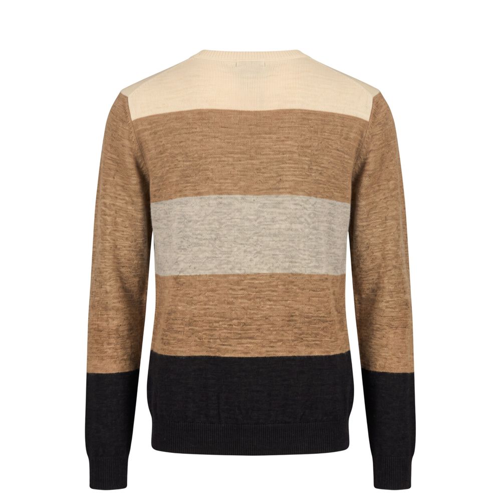 Roberto Pepe Luxury Beige Wool Men Men's Sweater