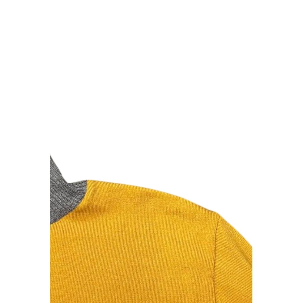 Roberto Pepe Luxury Yellow Wool Men's Men's Sweater