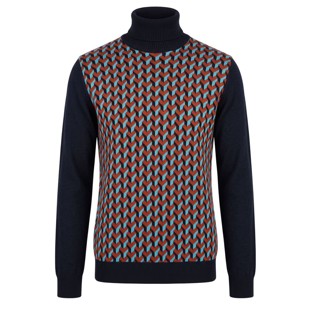 Roberto Pepe Luxury Red Wool Men's Men's Sweater