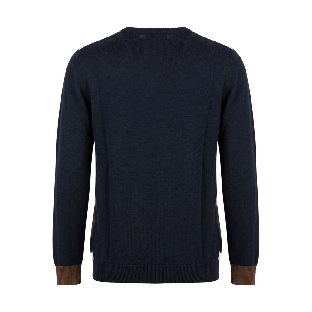 Roberto Pepe Luxury Blue Wool Men's Men's Sweater