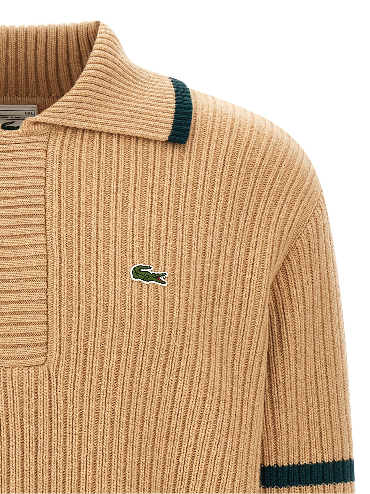 Lacoste Beige Wool Men's Cardigan