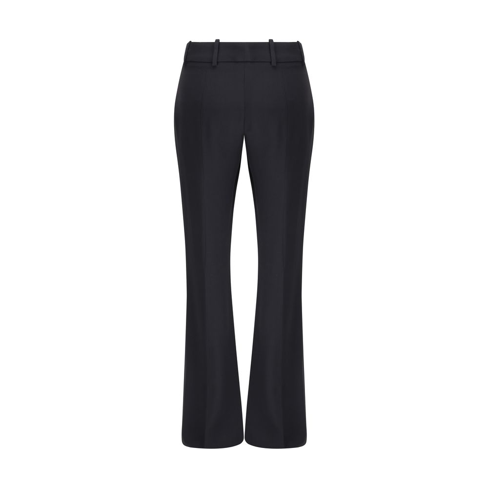 Alexander McQueen Black Acetate Flared Women's Pants