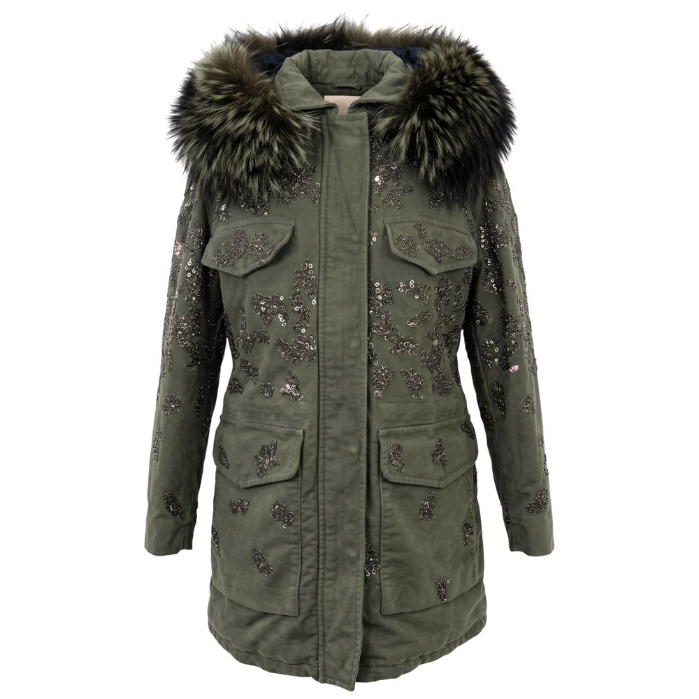 Mr&Mrs Italy Green Cotton Women Women's Jacket