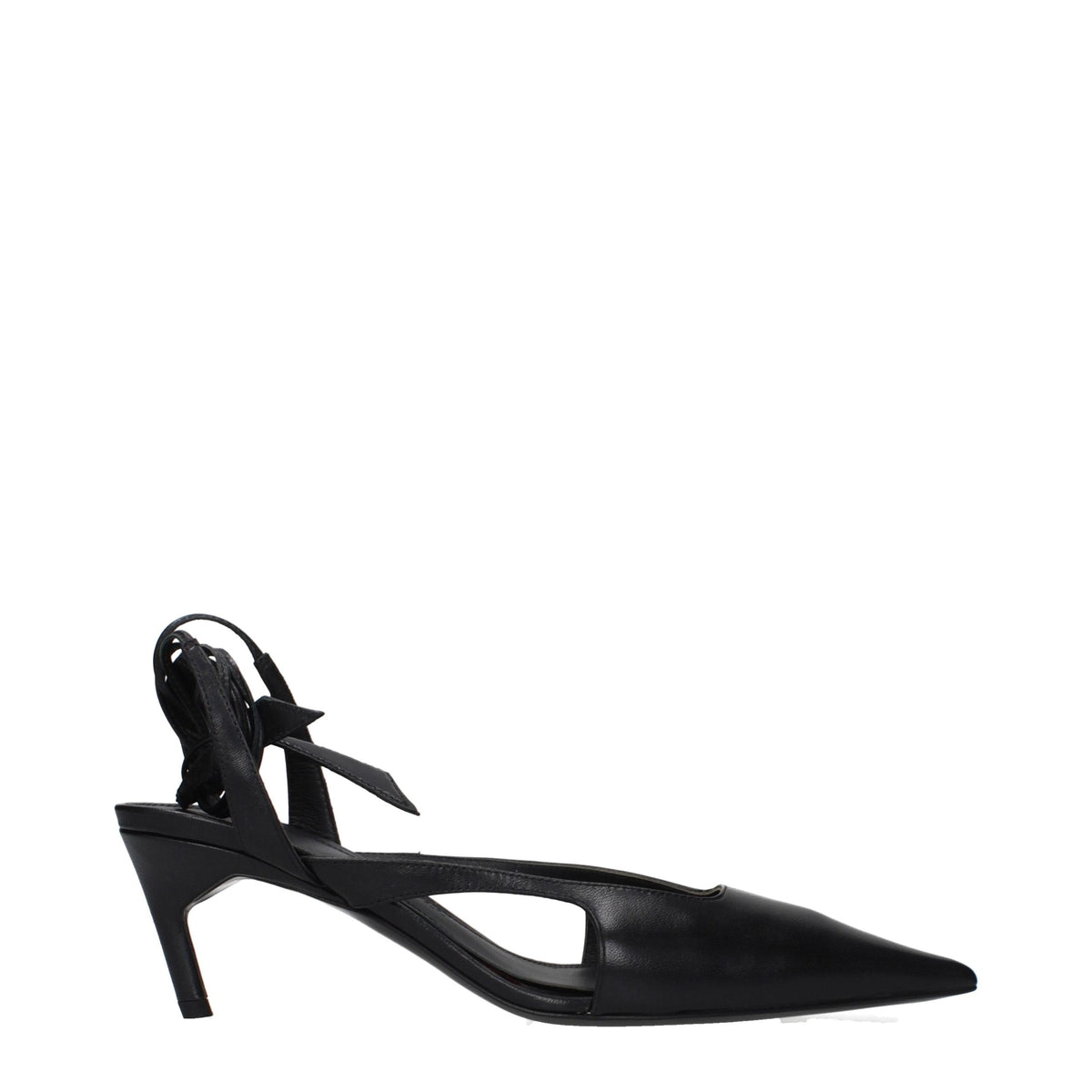 The Attico Black Leather High Heel Women's Pumps