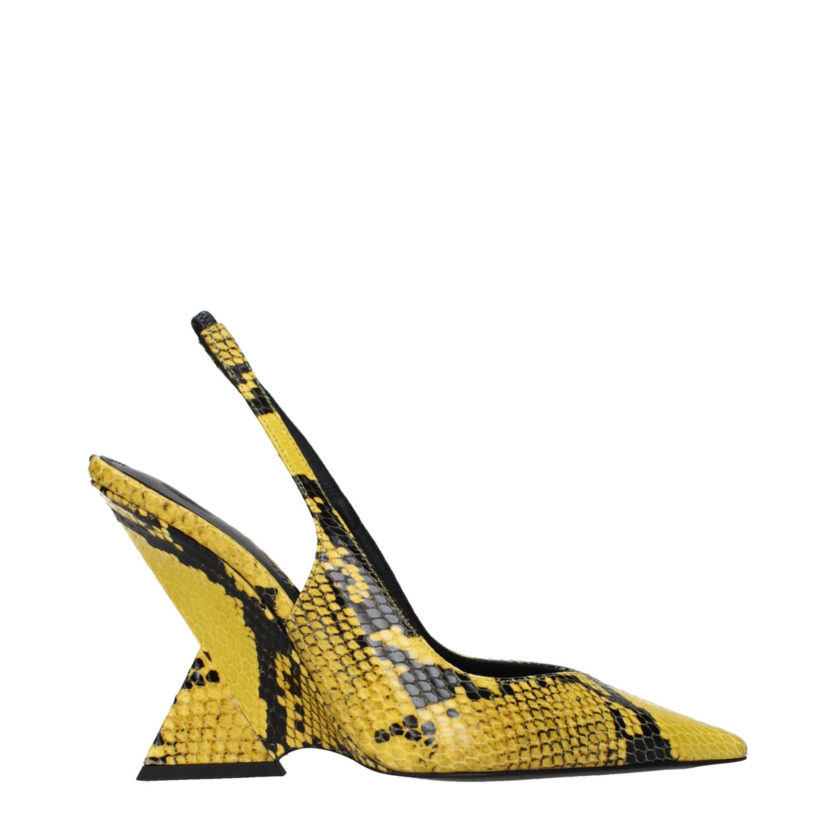 The Attico Yellow Leather Platform Women's Pumps