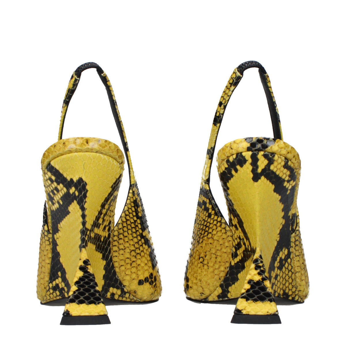 The Attico Yellow Leather Platform Women's Pumps