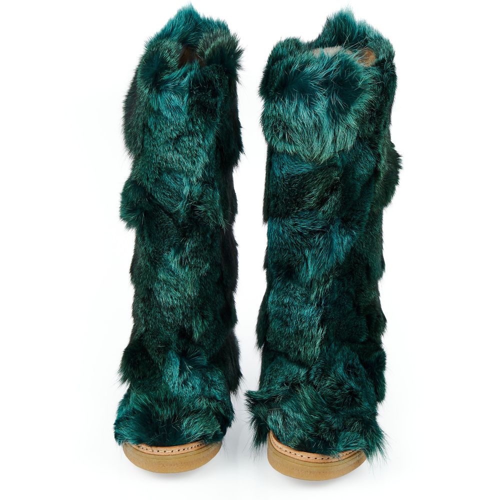 Mr&Mrs Italy Teal Fur Women's Women's Shoe