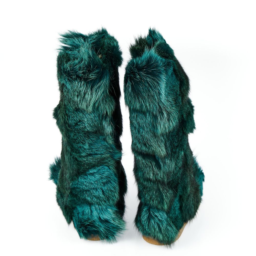 Mr&Mrs Italy Teal Fur Women's Women's Shoe