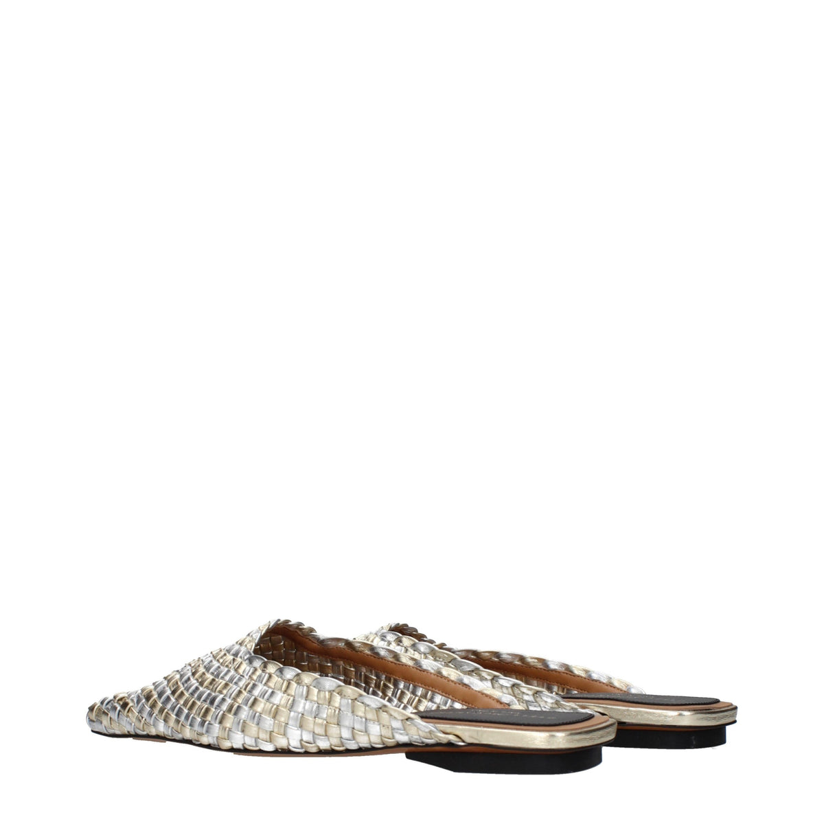 Stella McCartney Gray Leather Women's Slippers