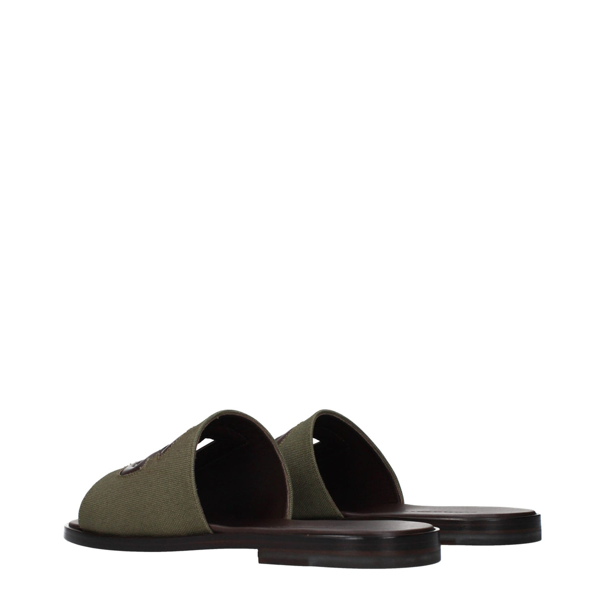 Dolce & Gabbana Green Fabric Men's Slippers