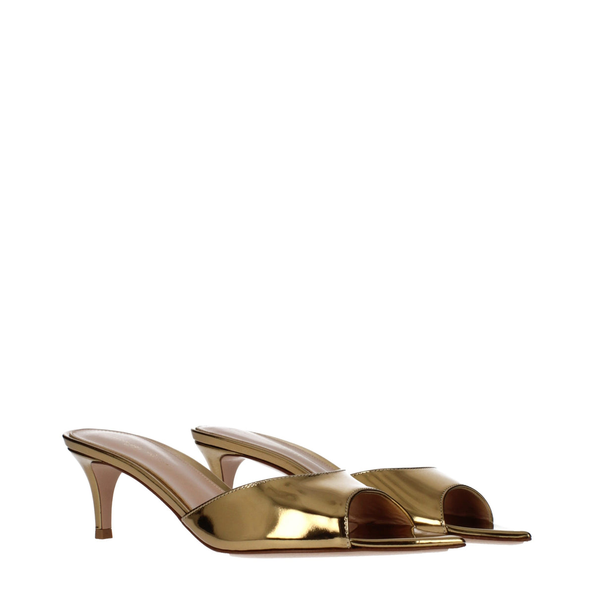 Gianvito Rossi Gold Leather Platform Women's Sandals