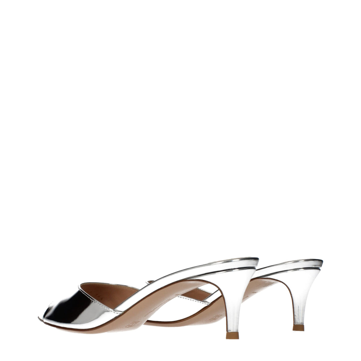 Gianvito Rossi Gray Leather Platform Women's Sandals