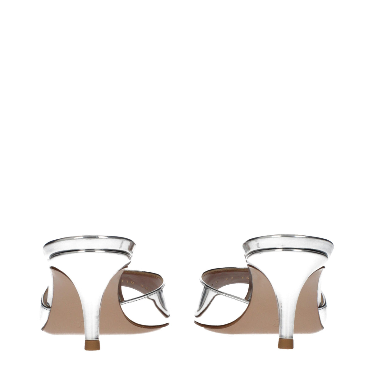 Gianvito Rossi Gray Leather Platform Women's Sandals