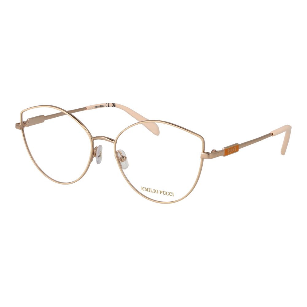 Emilio Pucci Beige Metal Glasses Women's (Frames)