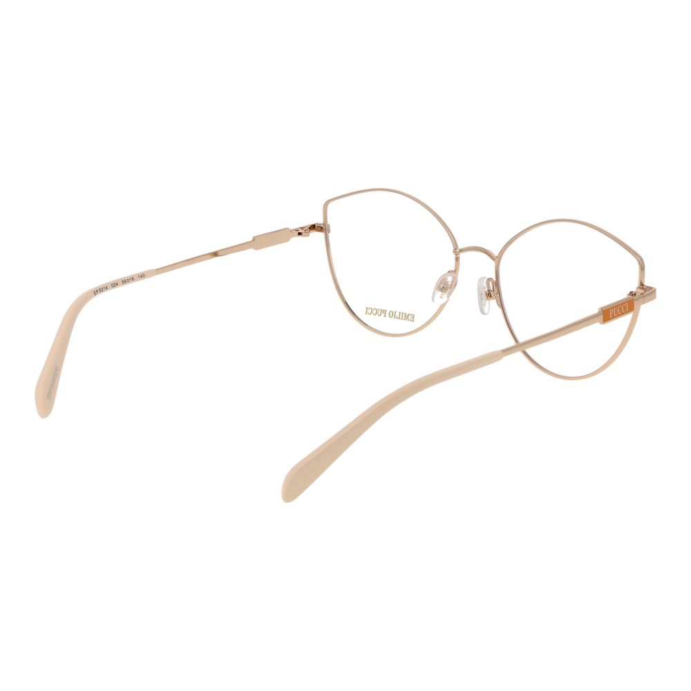 Emilio Pucci Beige Metal Glasses Women's (Frames)