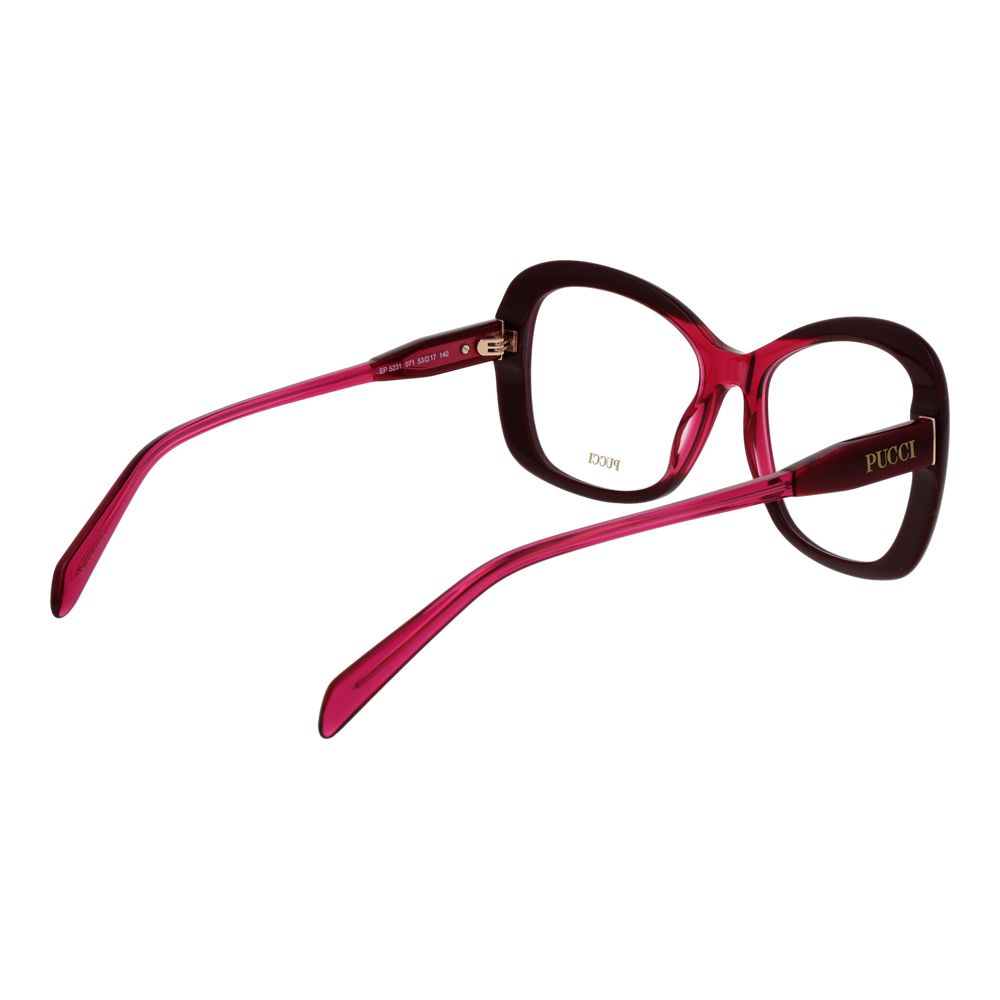Emilio Pucci Burgundy Acetate Glasses Women's (Frames)