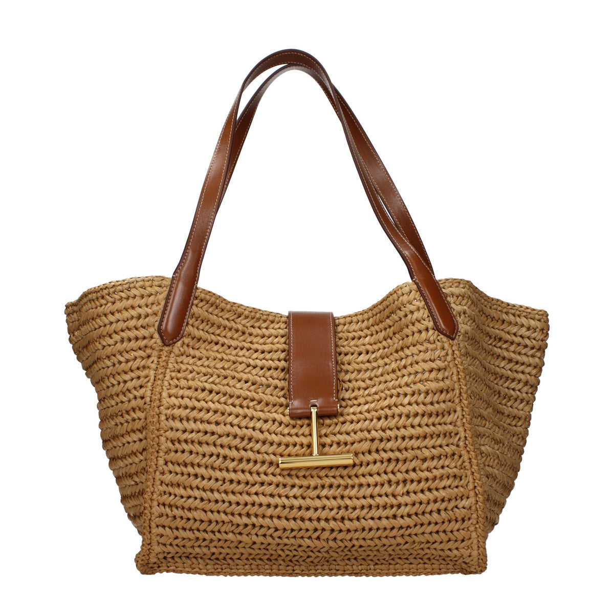 Tom Ford Beige Raffia Shoulder Women's Bag