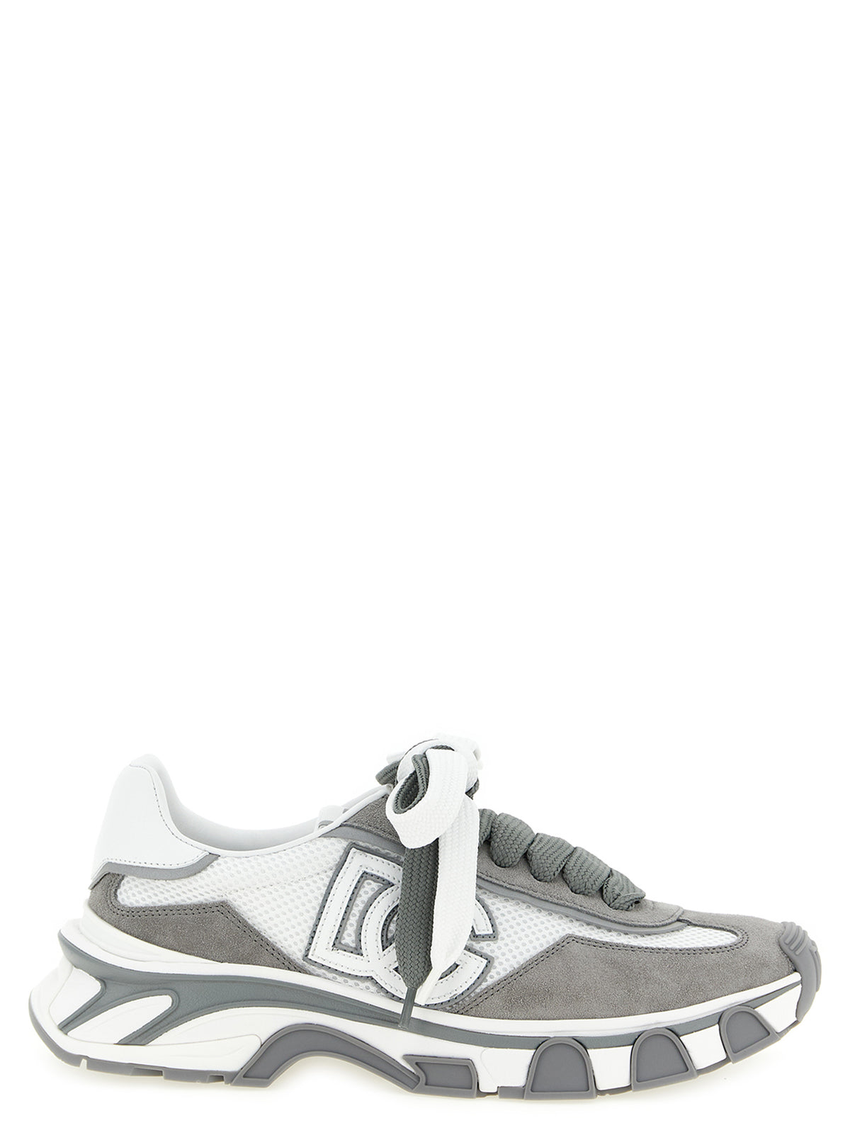 Dolce & Gabbana Gray Leather Athletic Men's Sneakers