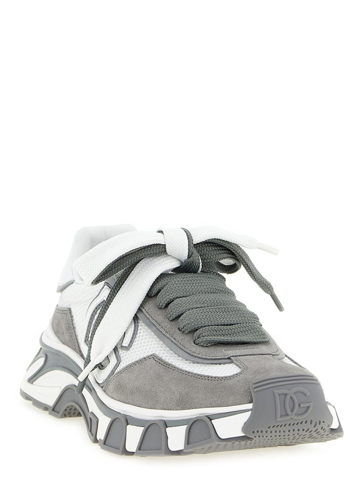 Dolce & Gabbana Gray Leather Athletic Men's Sneakers