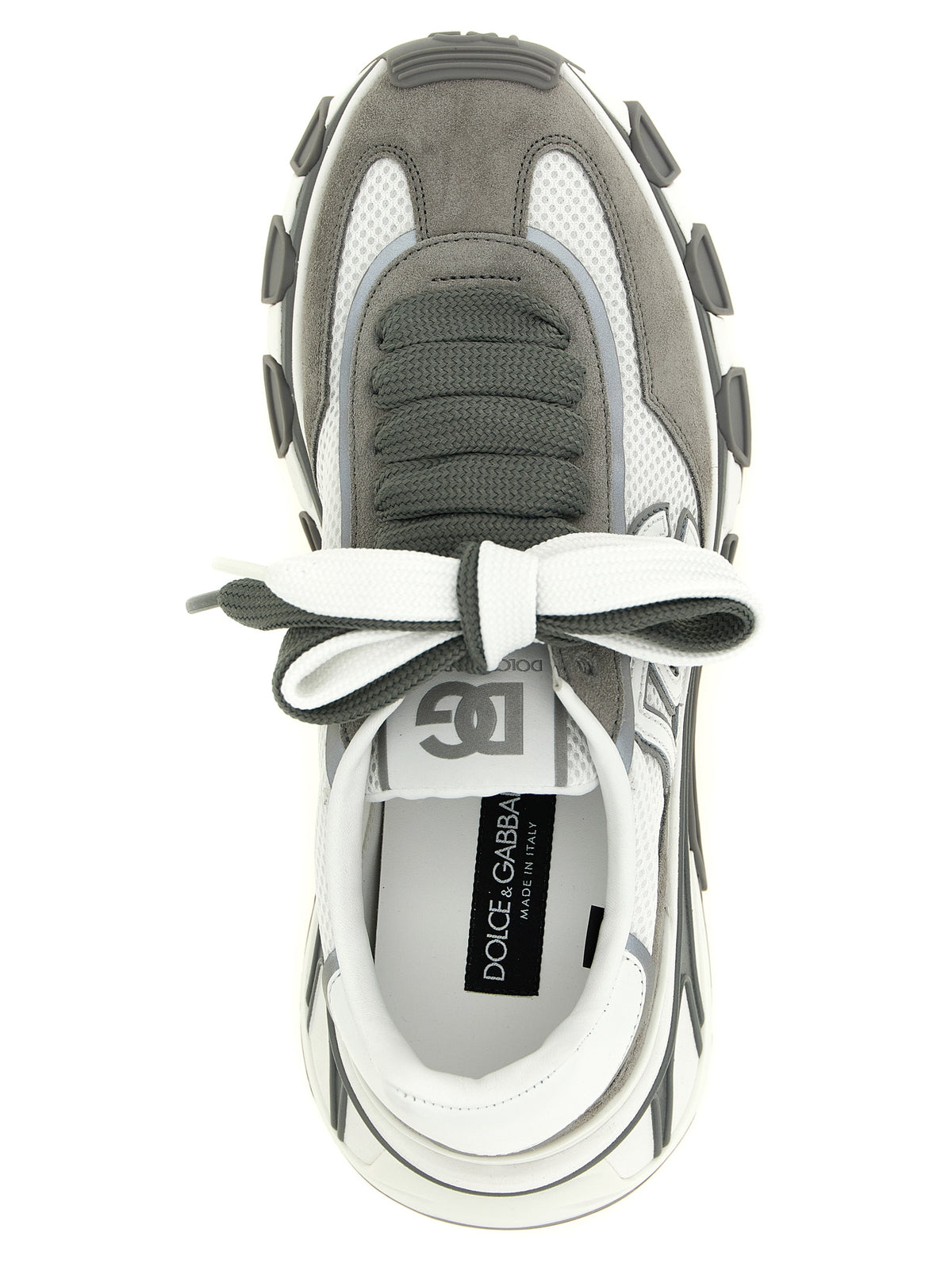Dolce & Gabbana Gray Leather Athletic Men's Sneakers