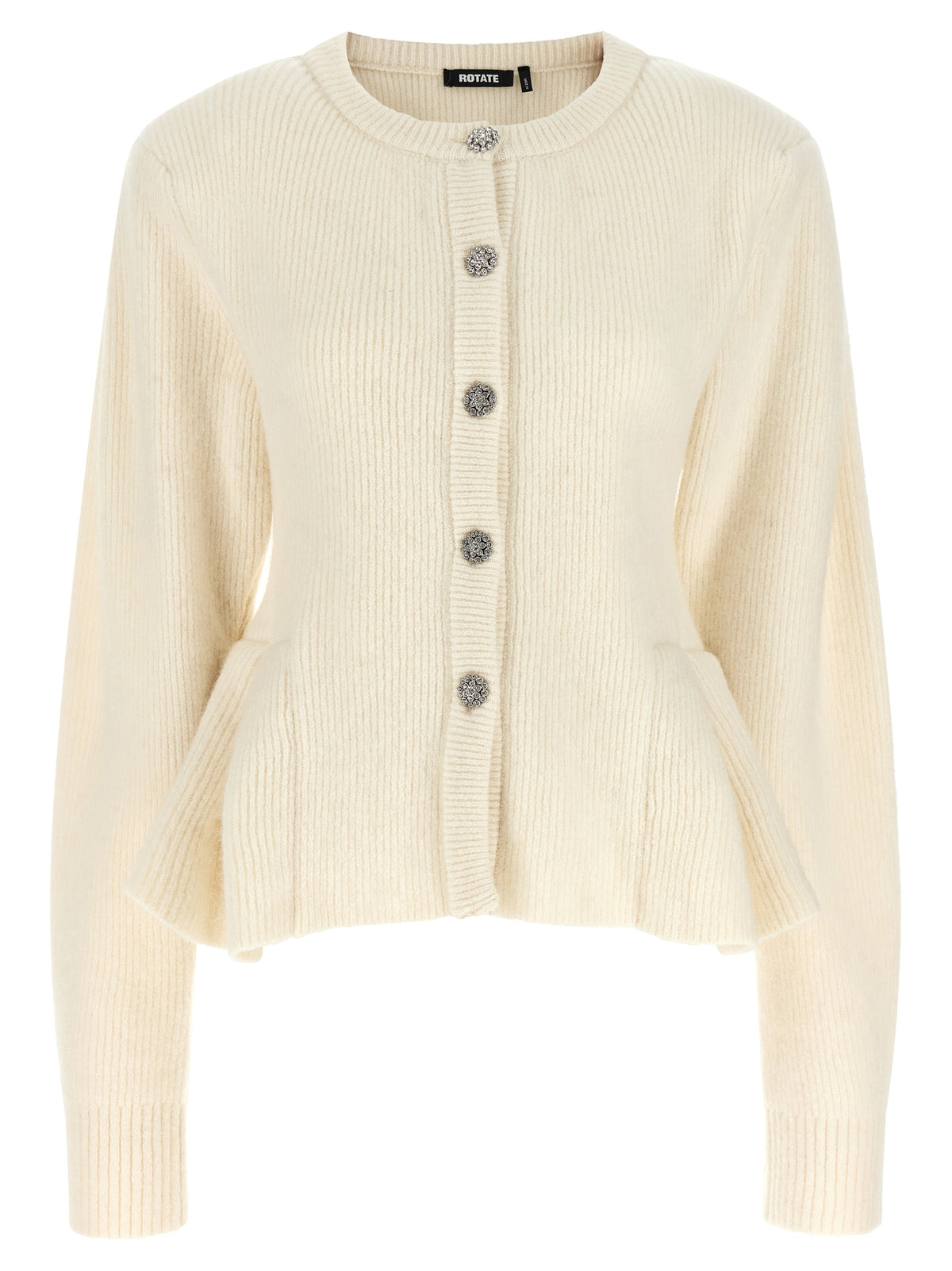 ROTATE BIRGER CHRISTENSEN White Wool Women's Cardigan