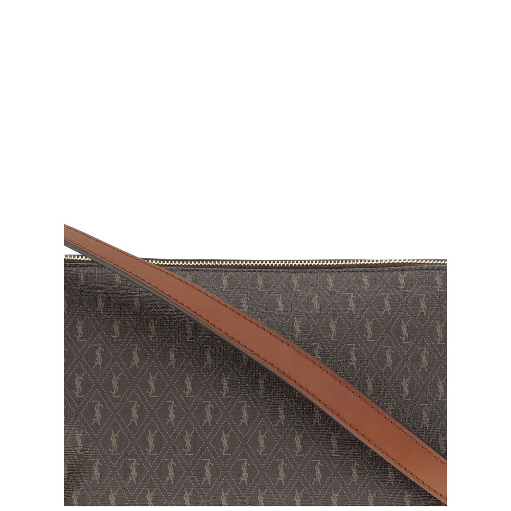 Saint Laurent Brown Leather Shoulder Men's Bag