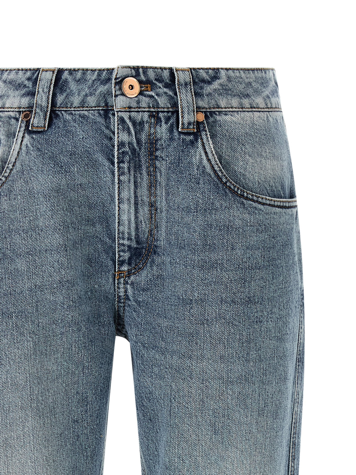 Brunello Cucinelli Blue Cotton Straight-Leg Women's Jeans
