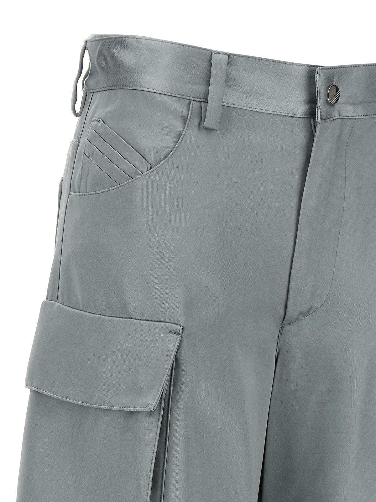 The Attico Gray Viscose Cargo Women's Pants