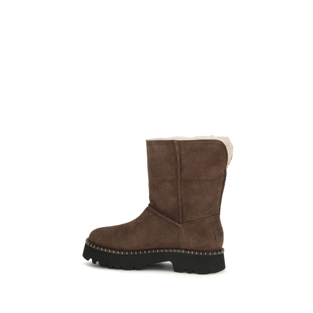 UGG Brown Suede Leather Flat Women's Boots