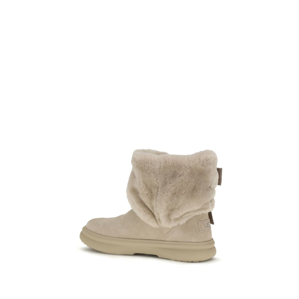 UGG Beige Suede Leather Ankle Women's Boots