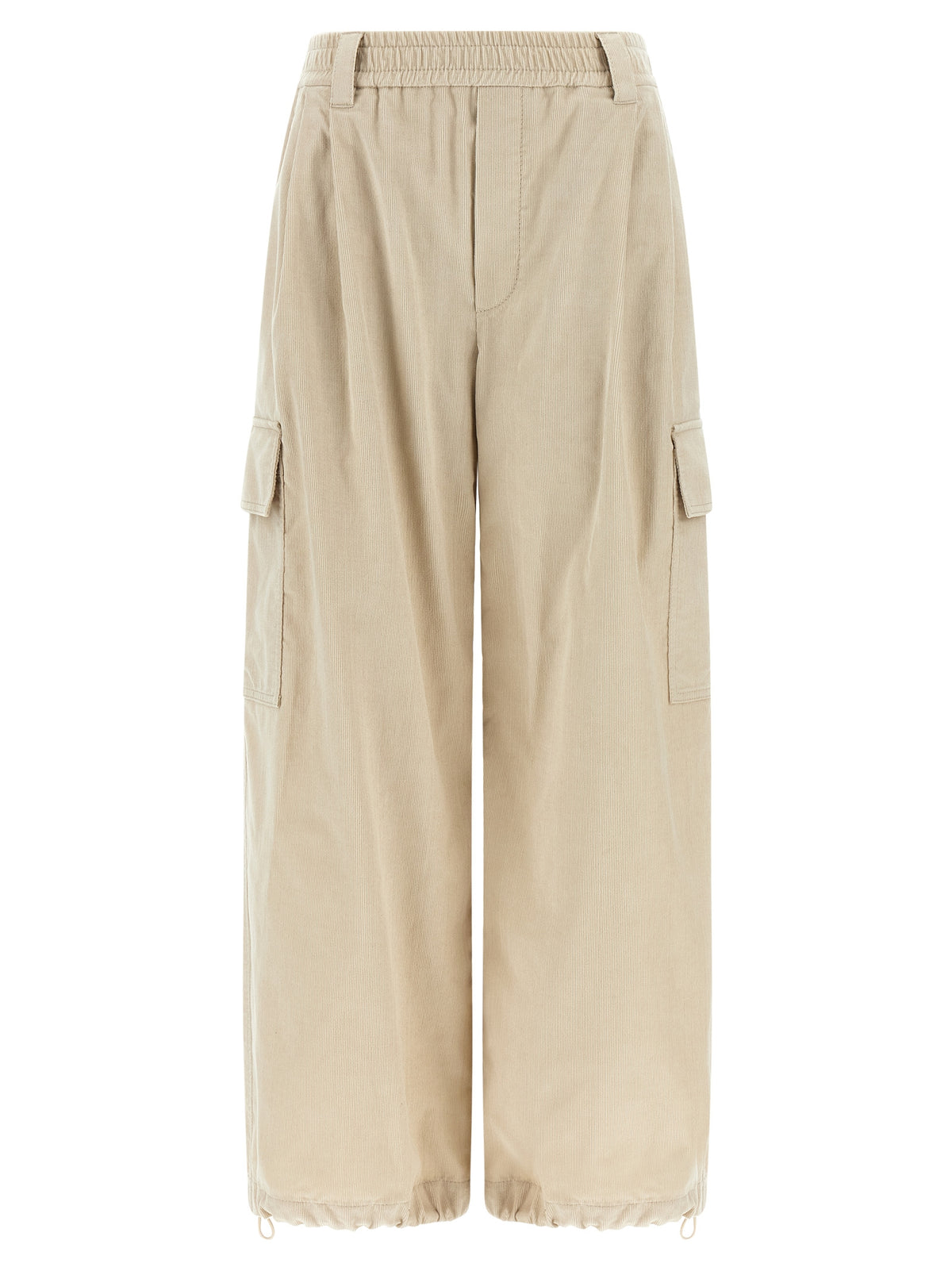 Brunello Cucinelli Beige Cotton Cargo Women's Pants