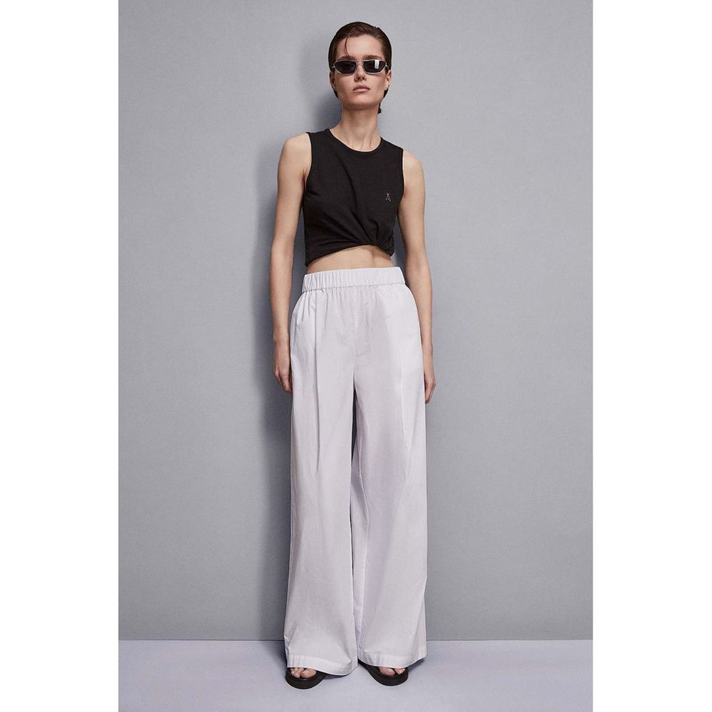 Patrizia Pepe White Cotton Casual Women's Pants