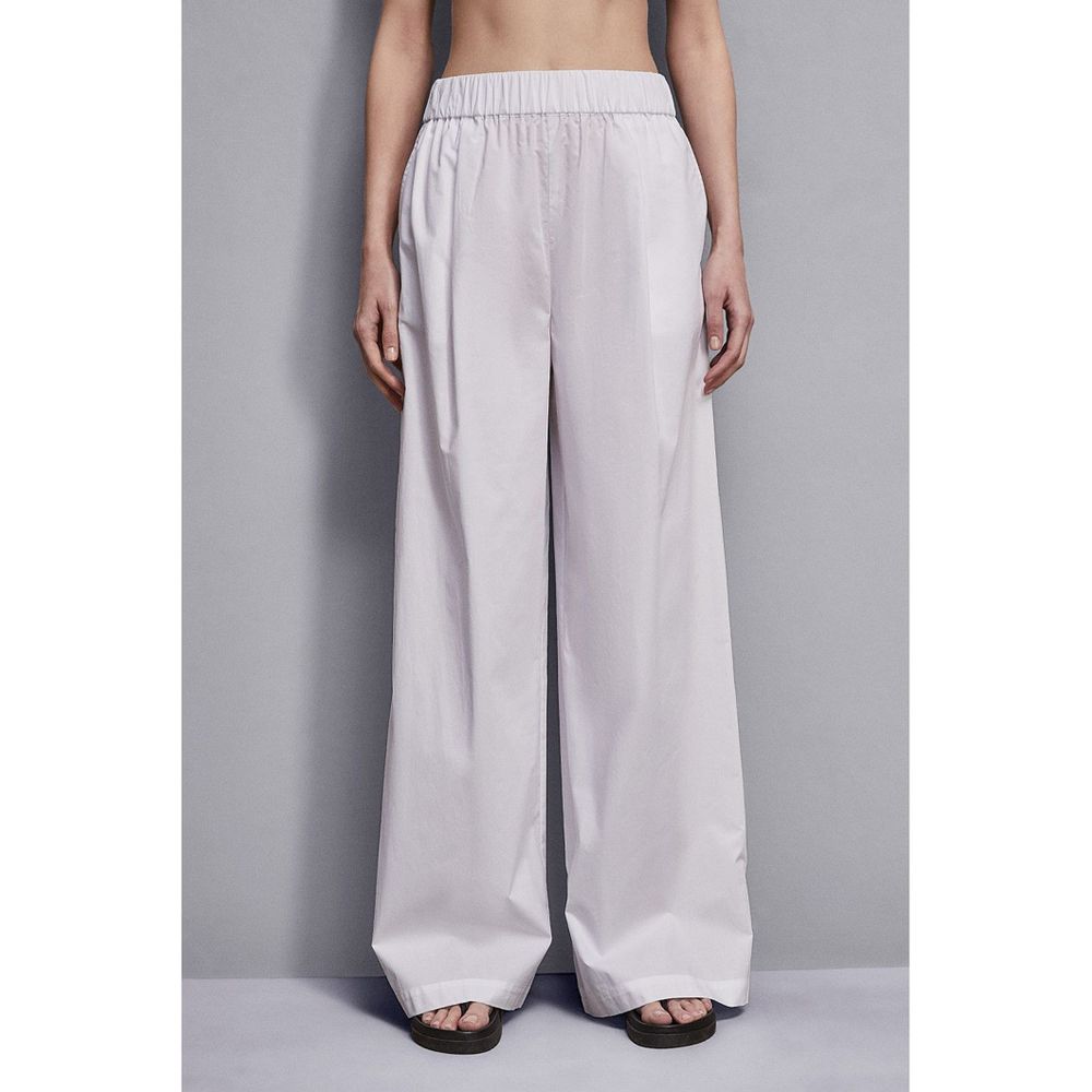 Patrizia Pepe White Cotton Casual Women's Pants