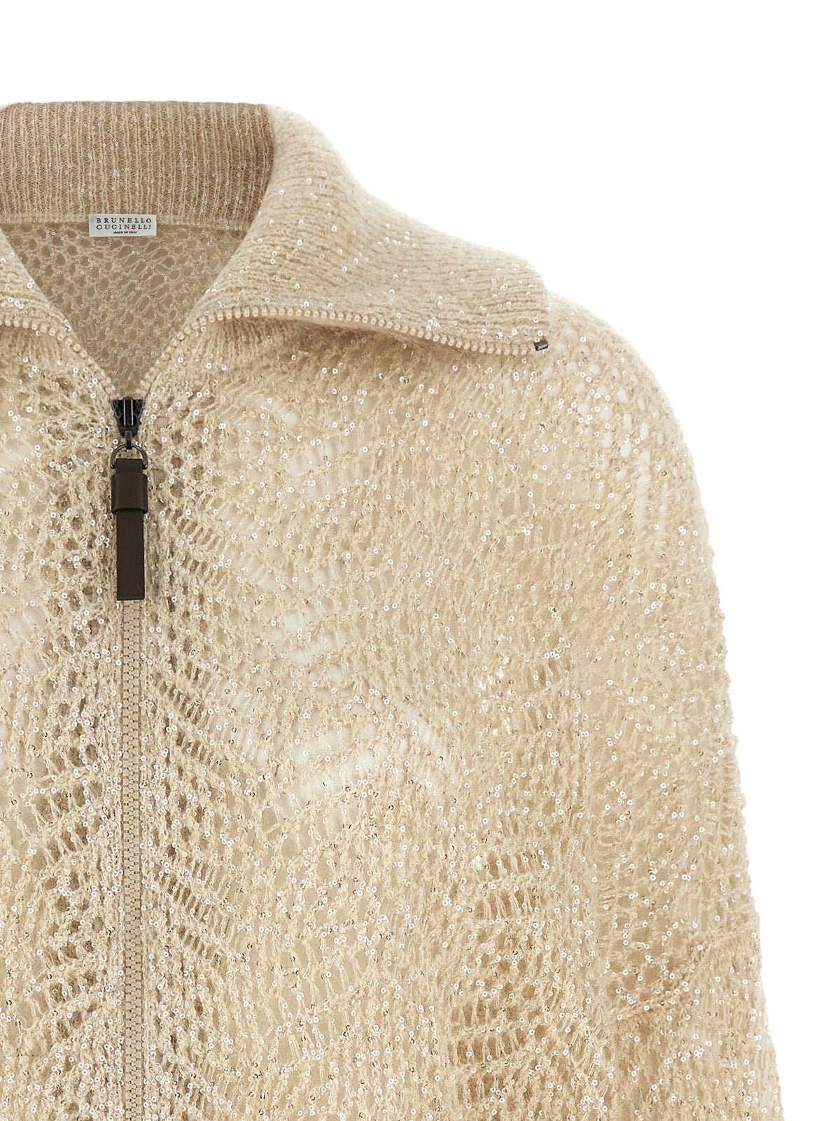 Brunello Cucinelli Beige Polyamide Women's Cardigan