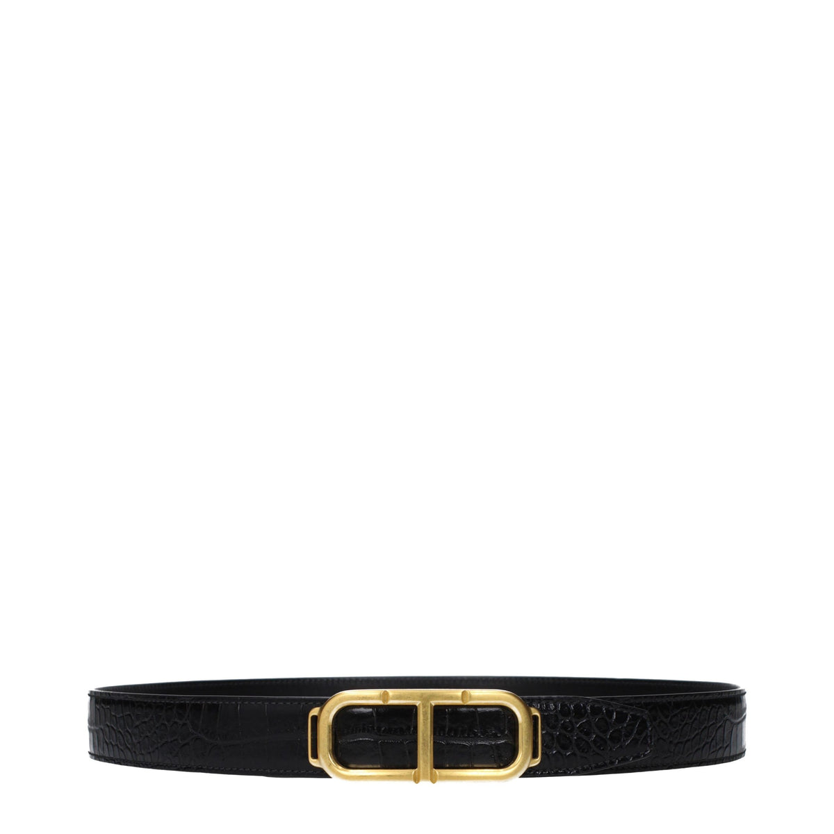 Tom Ford Black Leather Regular Men's Belt