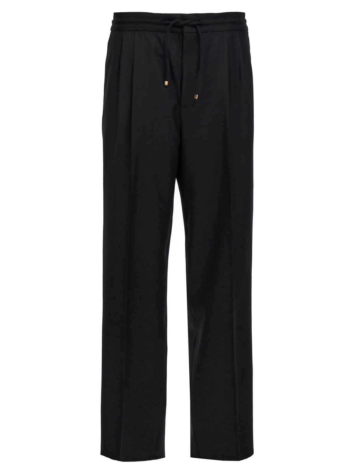 Brunello Cucinelli Black Wool Casual Men's Pants
