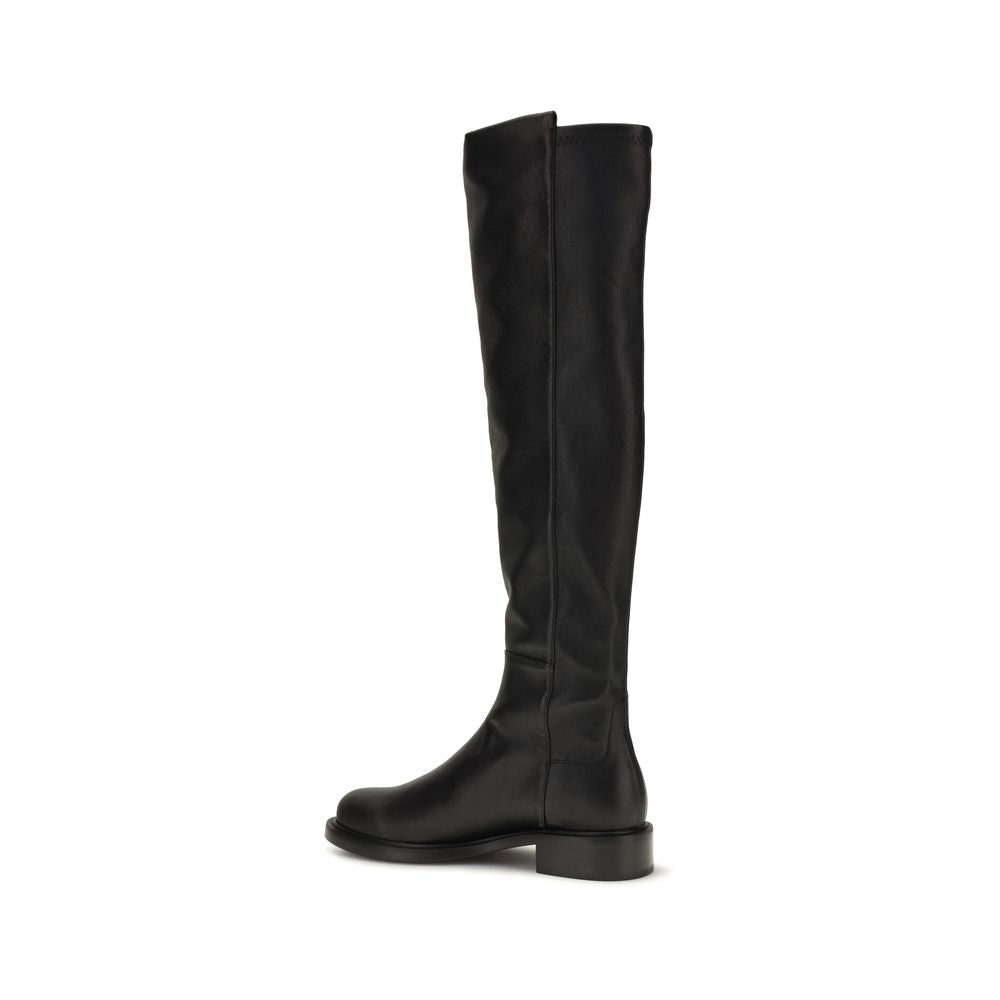 Stuart Weitzman Black Napa Leather / Calf Bos Taurus Over The Women's Knee