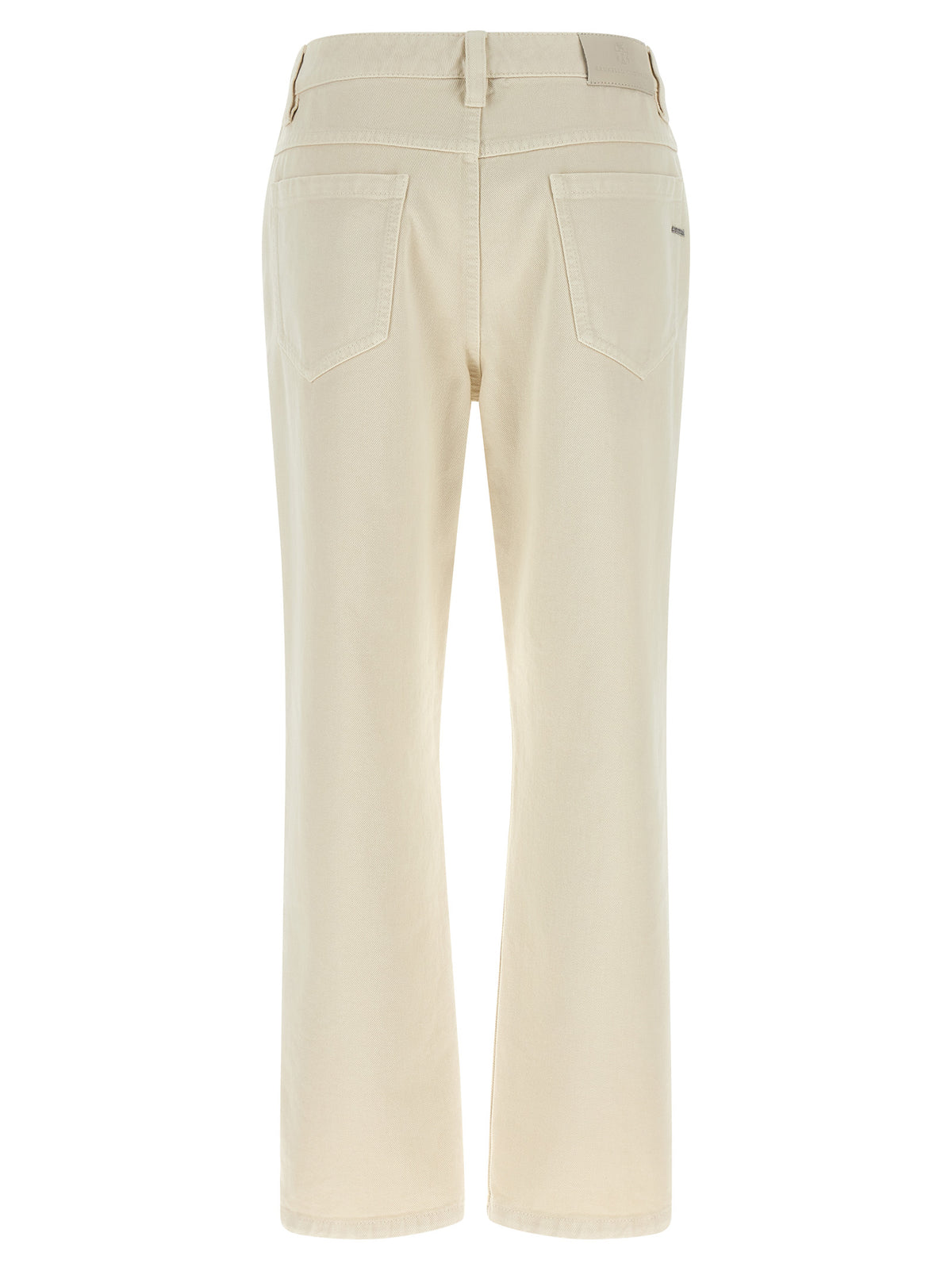 Brunello Cucinelli Beige Cotton Straight-Leg Women's Jeans