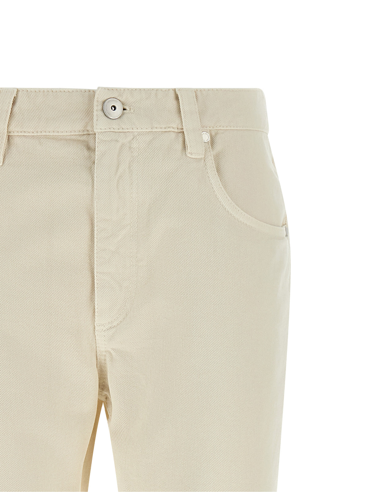 Brunello Cucinelli Beige Cotton Straight-Leg Women's Jeans