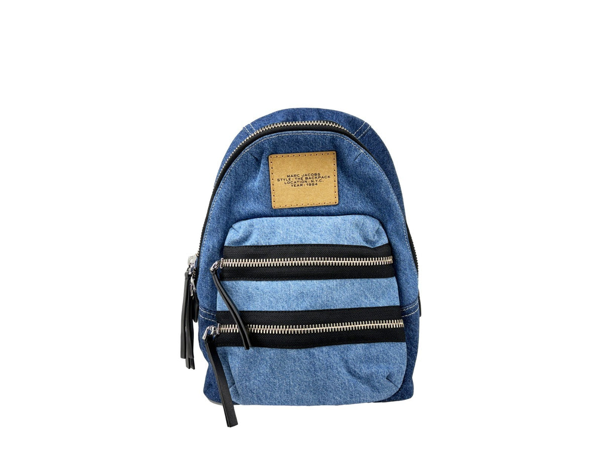 Marc Jacobs Marc Jacobs The Biker Medium Denim Backpack Women's Bookbag