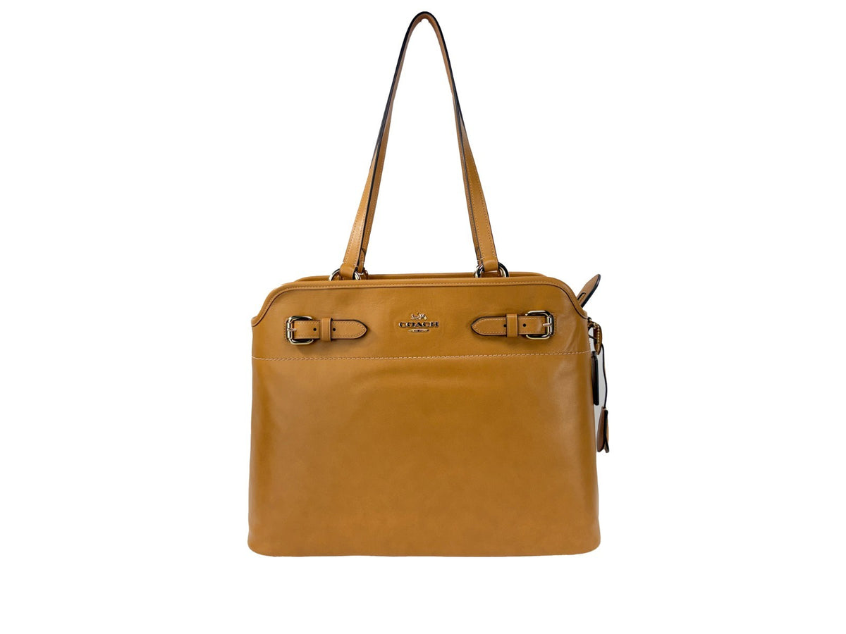 COACH Coach Easton Brown Leather Tote Women's Bag