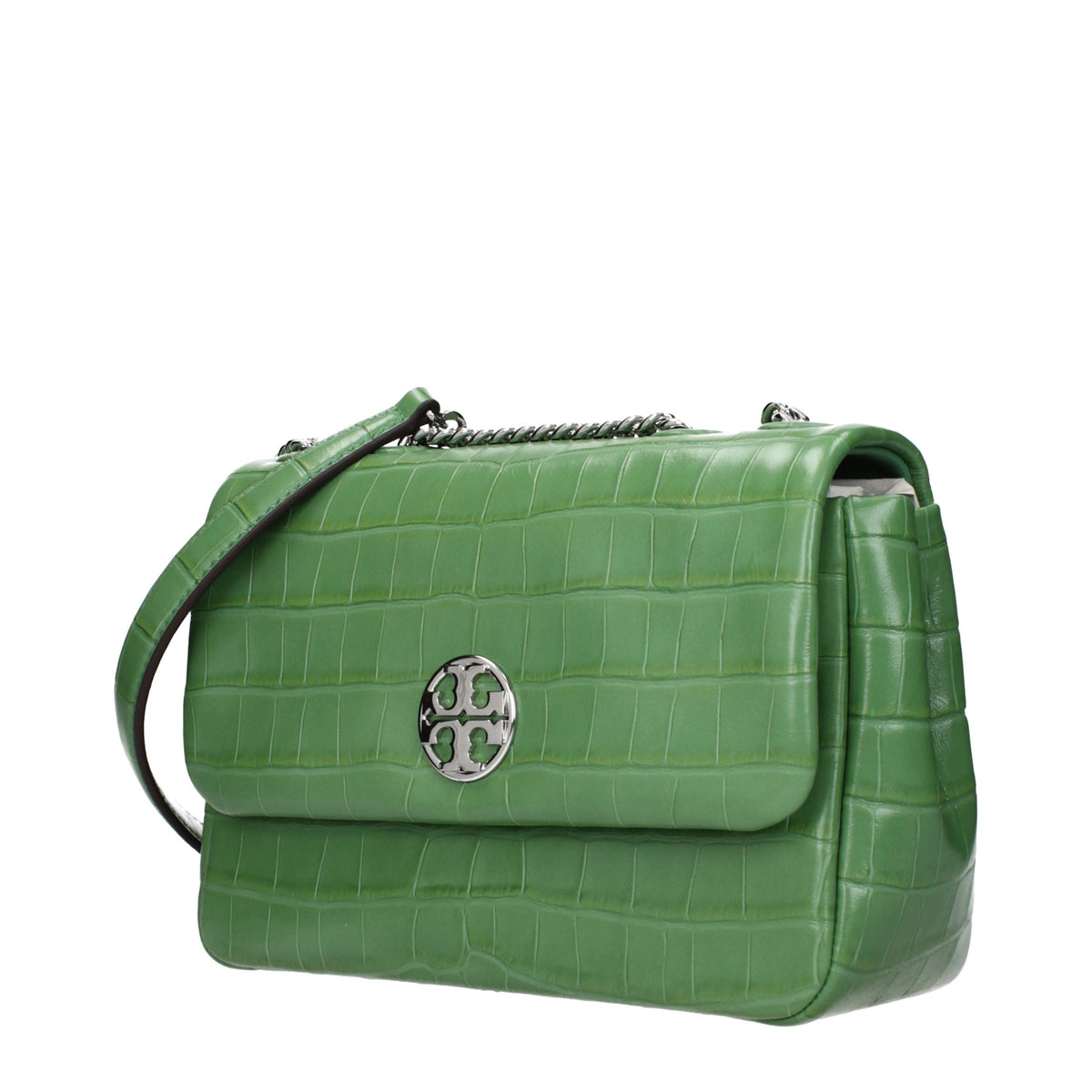 Tory Burch Green Leather Shoulder Women's Bag