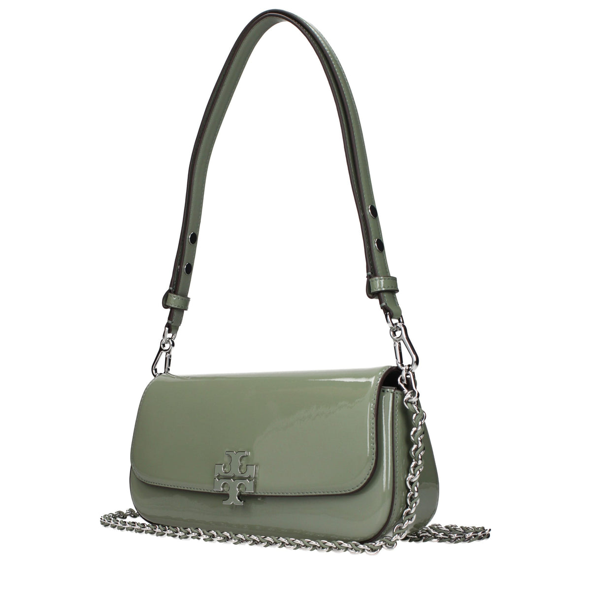 Tory Burch Green Leather Shoulder Women's Bag