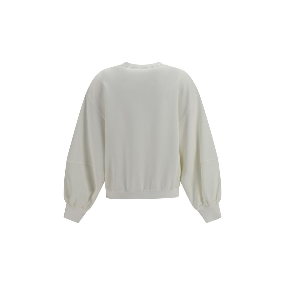Brunello Cucinelli White Cotton Women's Sweatshirt