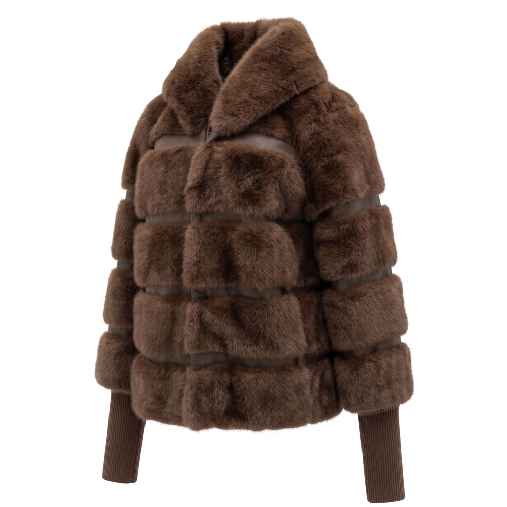Baldinini Trend Brown Polyester Women Women's Jacket