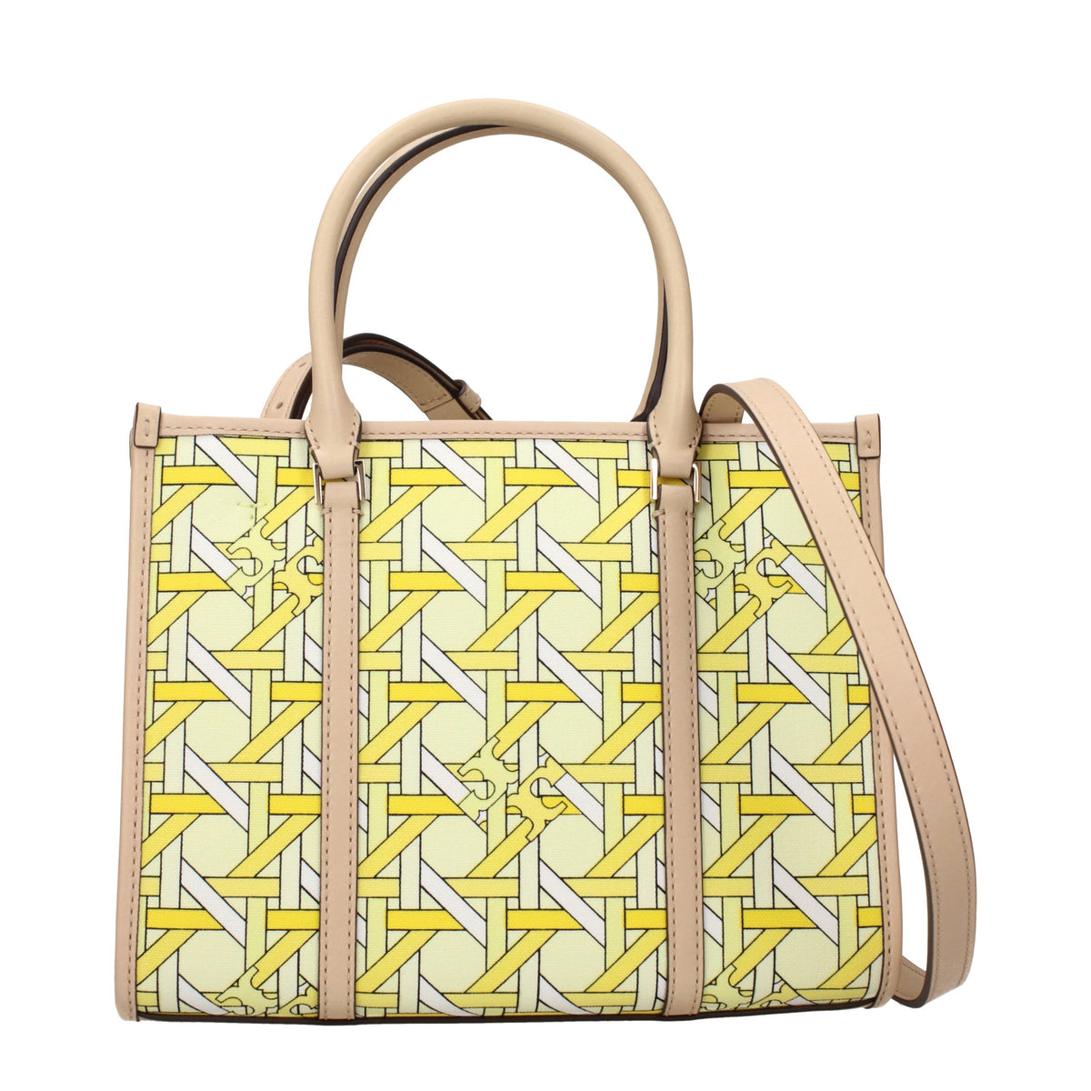 Tory Burch Yellow Fabric Women's Handbag