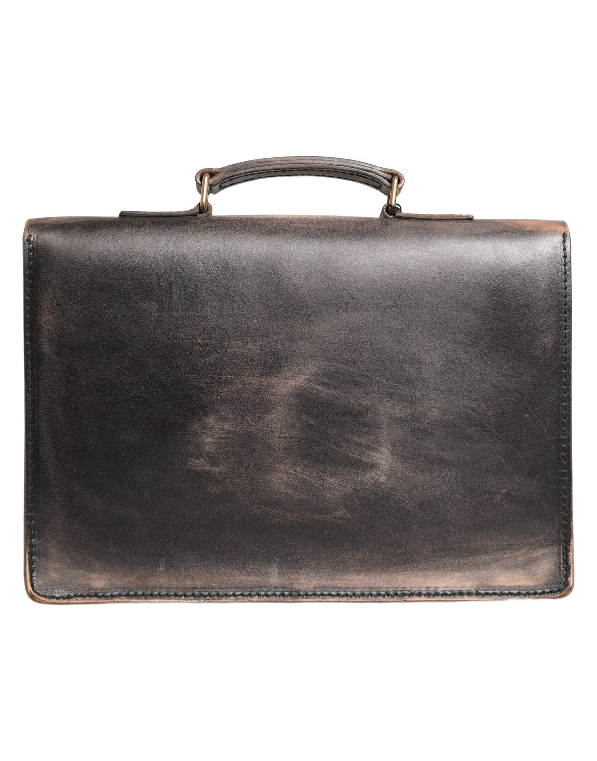 Dolce & Gabbana Black Leather Shoulder Satchel Briefcase Men Borse Men's Bag